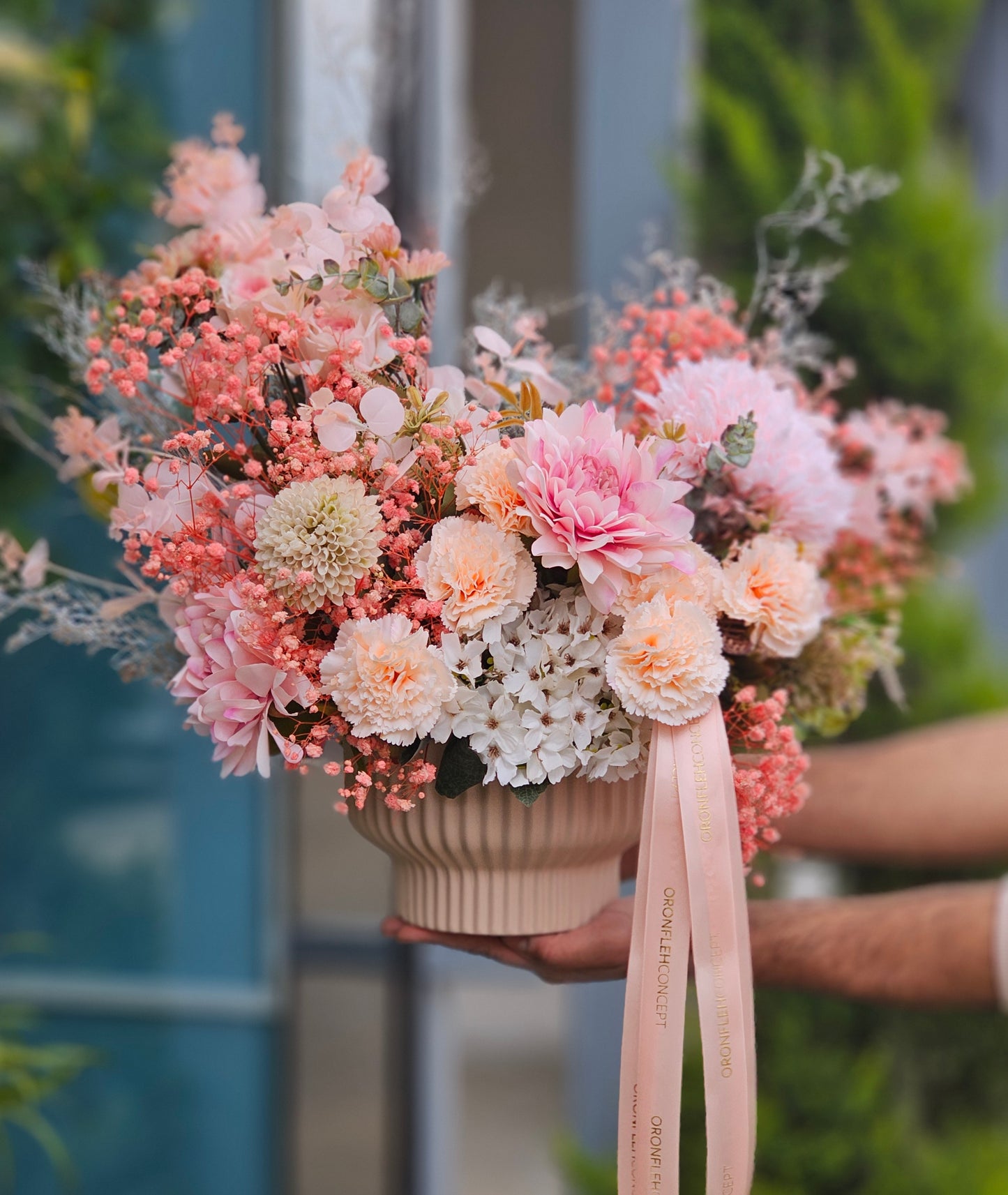 PINK FLORA " Artificial flowers "