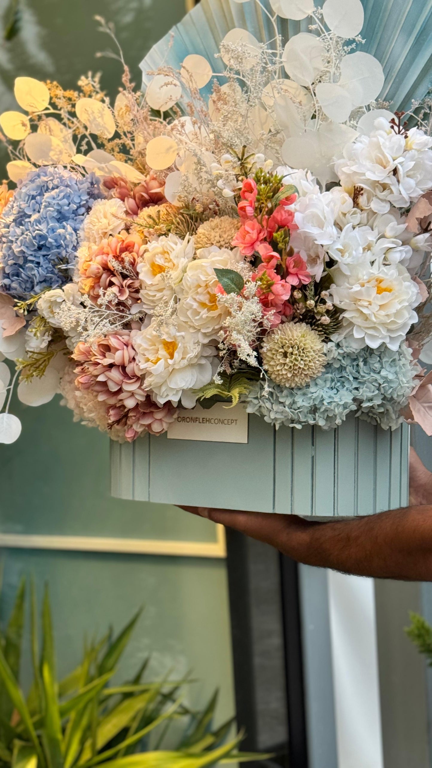 BLOOM IN BLUE " ARTIFICIAL FLOWERS "