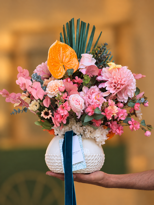 Tropical Blush Elegance " ARTIFICIAL FLOWERS "